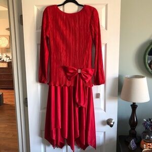 Vintage After Dark red 80’s party dress in size S